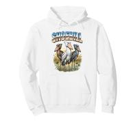Shoebill Cigogne Vintage années 70 90 Retro Shoebill Bird Lover Sweat à Capuche