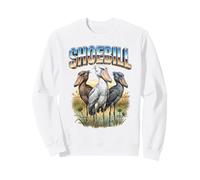 Shoebill Cigogne Vintage années 70 90 Retro Shoebill Bird Lover Sweatshirt