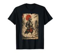 Shoebill Japanese Samurai Warrior Vintage Graphic Ukiyo-e T-Shirt