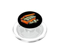 Shoebox Argent, Get Money, Hustle, Trap, Rap, Grind, Stack PopSockets PopGrip pour MagSafe