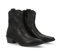 shoes&blues.es Botte Cowboy en Cana Media, en daim synthétique avec broderies décoratives, pointe fine, idéale pour l'hiver automne., Noir , 37 EU