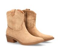 shoes&blues.es Botte Cowboy en Cana Media, en daim synthétique avec broderies décoratives, pointe fine, idéale pour l'hiver automne., kaki, 38 EU