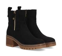 shoes&blues.es Bottine à talon pour femme avec imprimé uni, avec fermeture éclair latérale qui facilite l'ajustement et une semelle dentée pour les jours d'automne hiver. Talon large confortable