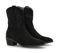 shoes&blues.es Bottine Cowboy avec broderies latérales et pointe fine. Talon large confortable, idéale pour femme en saison automne., Noir , 41 EU