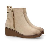 shoes&blues.es Bottine de berceau pour femme, confortable et design élégant. Détails de couture avec fermeture à glissière, tirette arrière. Idéales pour l'hiver automne, beige, 37 EU