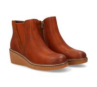 shoes&blues.es Bottine pour femme avec berceau et élastique sur le côté, imprimé uni et fermeture à glissière, idéale pour l'hiver automne. Confortable pour un usage quotidien., Cuir, 39 EU