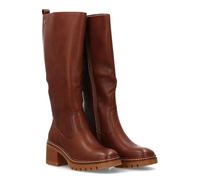 shoes&blues.es Bottines hautes pour femme au design élégant. Talon large semelle dentée. Fermeture éclair idéale pour l'hiver., marron, 36 EU