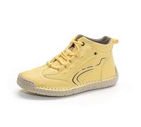 Shoes de Marche Légères et Confortables Bottines décontractées Femme à Semelle Souple avec Finitions Main modèles Courts Tendances pour Un Usage Quotidien Confortable et stylé (Yellow, 40)