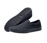 Shoes for Crews Merlin - Chaussures confortables en cuir - Semelle intérieure rembourrée - Semelle extérieure antidérapante pour le travail quotidien - Pour homme et femme, Noir , 38 EU
