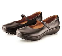 Shoes for Crews MARY JANE II - Chaussures de travail confortables, dessus en cuir, semelle intérieure rembourrée, semelle extérieure antidérapante, style bureau classique, OB E SRC
