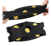 Shoes Gripper - Silicone + Steel, 5.91x2.95x1.02in Ice Cleat Anti-Skid | 5-Tooth Traction, Foldable Portable Crampons, Adjustable Winter Shoe Grip for Hiking, Walking, Snow, Ice, Outdoor Adventures