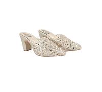 Shoetopia Sandales à talons bantu-470 pour filles, doré, 8 UK