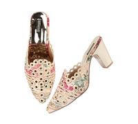 Shoetopia Sandales à talons bantu pour femme, Doré, 3 UK