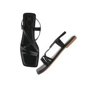 Shoetopia Sandales compensées pour femme, Noir , 37 EU