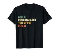 Shofar Rosh Hashanah Yom Kippur Repeat Jewish Hanukkah Elul T-Shirt