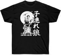 Shogun Assassin Lone Wolf and cub - Custom White t Shirt Womens Tee Black Hemden(3X-Large)