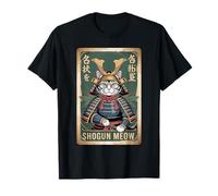 Shogun Cat Guerrier Armure Samouraï Autorité Japonaise Look T-Shirt