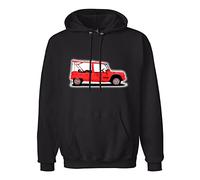 SHOIAY Vintage French Car Mehari - New Cotton Grey XL Hoodie Hoody Sweatshirt Black L