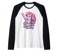 Shoke On My Radiance Funny Unicorn Rainbow Attitude Manche Raglan