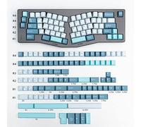 Shoko Mintcaps Lot complet de touches 173 touches Cherry Profile Doubleshot Bleu Pour claviers mécaniques de 60 % à 100 %
