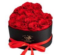SHOKUTO Cadeau Femme-16 Pièces Vraie Rose Éternelle, Anniversaire Saint Valentin Noël Fête des Mères Cadeaux pour Mère Femme Épouse, 100% Fraîches Préservées Vraies Roses Qui Durent 3 Ans