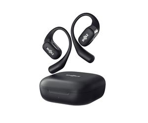 SHOKZ [2023 Nouveuté] OpenFit Écouteurs Bluetooth sans Fil-Casque Audio avec Micro Intégré-Confort aux Oreilles Libres Léger-Recharge Rapide-28h d'Autonomie-pour Appel Music l'Usage Quotidien-Noir