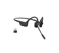SHOKZ C120-AA-BK Casque sans fil Bluetooth USB-A, crochets auriculaires, microphone boom, suppression de bruit active, autonomie 16h, portée 29m