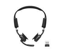 SHOKZ OpenMeet UC Casque Bluetooth à oreille ouverte double | certifié pour les plateformes UC | avec adaptateur Bluetooth USB-A