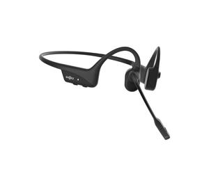 SHOKZ OPENCOMM 2 UC BLACK USB-C Oreillette Bluetooth sans fil avec conception d'oreille ouverte et technologie de conduction osseuse.