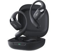 SHOKZ OpenFit 2+ Nouveaux Casques à Oreilles Libres, Dolby Audio, Crochets d’Oreille Souples, 48 Heures d’autonomie, résistance à l’Eau IP55, Recharge sans Fil, avec Sac de Transport, Noir