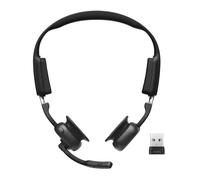 SHOKZ OpenMeet UC Casque Bluetooth à oreille ouverte double | certifié pour les plateformes UC | avec adaptateur Bluetooth USB-A