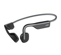 SHOKZ OpenMove Casque à Conduction osseuse, écouteurs Bluetooth Oreilles Libres pour Le Sport avec Micro, Casque sans Fil étanche IP55, 6 Heures d'autonomie, Autocollants, Gris