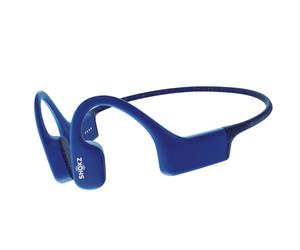 Shokz OpenSwim Bleu Le casque MP3 à conduction osseuse dédié aux environnements aquatiques.