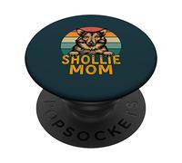 Shollie Dog Mom Retro Vintage Funny Mes Chiens sont Mon Cardio PopSockets PopGrip Adhésif