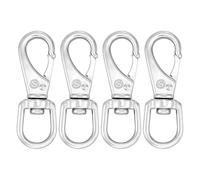 SHONAN - Lot de 4 Clips de Drapeau en Acier Inoxydable pour mât de Drapeau, 8,9 cm, Crochets à Ressort pour laisses de Chien, Porte-clés, Cordes de Bateau, mangeoires à Oiseaux