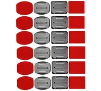 SHOOT Accessories Pack 12 x Montures et 12 x Adhésif Autocollants de Montage pour GoPro Hero 6/5/4/3 +/3/Hero(2018)/Fusion Crosstour Campark YI 2K Nouveau APEMAN Tectectec Cam
