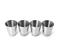 Shooter de 25ml en acier inoxyadable, gobelet à shoot, verre à shoot, verre à schnaps, de la marque Ganzoo - lot de 4 gobelets