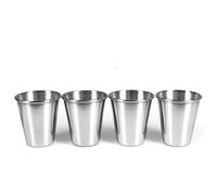 Shooter de 60ml en acier inoxyadable, gobelet à shoot, verre à shoot, verre à schnaps, de la marque Ganzoo - lot de 4 gobelets