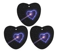Shooting Star Lot de 3 désodorisants en forme de cœur à suspendre pour voiture, maison, bureau, style blanc