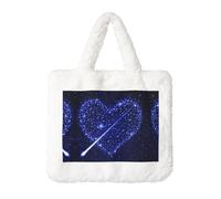 Shooting Star Sac à main en peluche en forme de cœur pour femme - Parfait pour les clés, le rouge à lèvres et plus encore - Cadeau idéal pour Noël, la Saint-Valentin