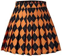SHOOYING Jupe plissée pour uniforme scolaire, mini jupes, taille 2 ans - US 2XL, Orange, 10-11 ans