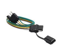 SHOOYIO Adaptateur de prise de remorque étanche à 4 voies - Boîtier en ABS solide - 4 pôles - Câble d'extension de remorque de 81 cm - Connecteur de remorquage pour camion SUV