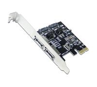SHOOYIO Adaptateurs PCIe SATAIII 6 Go/s double canal avec configuration du BIOS pour une intégration transparente du bureau PCIe vers carte d'extension Sataiii ESATA
