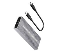 SHOOYIO Boîtier de disque dur USB C 3.2 pour double protocoles NVMe 10 Gbit/s avec cadre en aluminium sans outil Vitesse rapide USB C Boîtier de disque solide