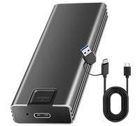 SHOOYIO Boîtier universel pour disques durs de type C - Corps en métal - Transfert de données rapide jusqu'à 10 Gbit/s - Assemblage sans outil - Léger pour une utilisation multiple - Boîtier NVMe à