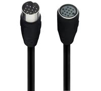 SHOOYIO Câble de commande de signaux électriques DIN 13 broches mâle vers mâle/femelle S-Vidéo, câble d'extension pour atomiseur de scène, extension mâle vers femelle