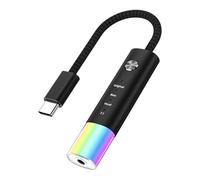 SHOOYIO Convertisseur tressé de type C vers port casque pour un son HiFi clair USB C vers 3,5 mm pour processeur de son HiFi