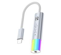SHOOYIO Convertisseur tressé de type C vers port casque pour un son HiFi clair USB C vers 3,5 mm pour processeur de son HiFi
