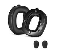SHOOYIO Coussinets d'oreille doux en protéine avec bouton mégnétique pour casque A40TR et micro pare-brise, parfaits pour les amateurs de musique professionnels en cuir pour casque