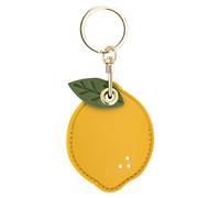 SHOOYIO Étui de protection en cuir anti-poussière pour appareil de suivi - Coque de protection avec porte-clés en polyuréthane, citron, Taille unique